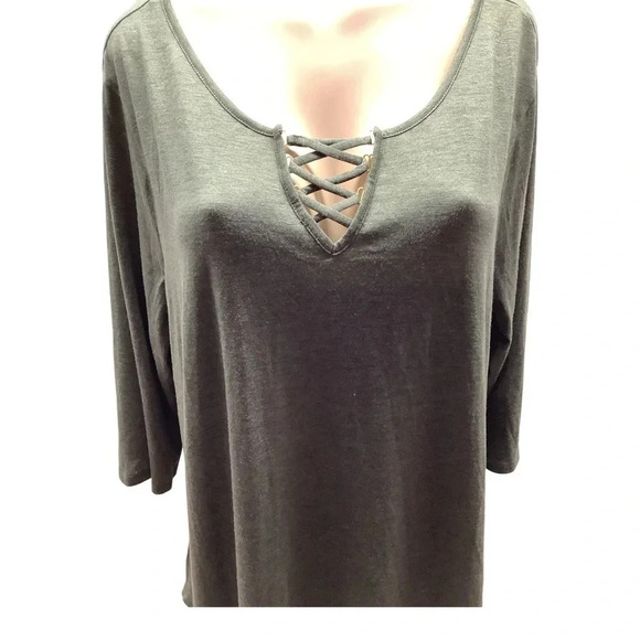 Naïf Olive Green 3/4 Sleeve Top Size 3X New with Tags - Picture 2 of 8